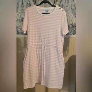 Draper James Pink and White Striped Dress, Size M
